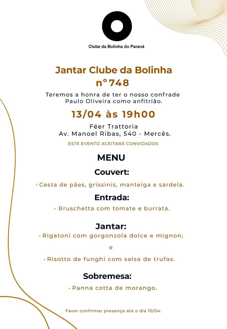 Jantar Abril 2026 - Féer Tratoria